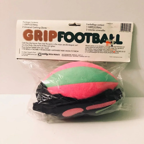 Vintage Grip Ball Football With Glove Damaged Packaging - Picture 8 of 16